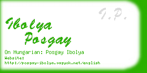 ibolya posgay business card